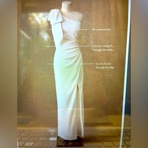 Monique Lhuillier BHLDN one shoulder Wedding Dress Size 6